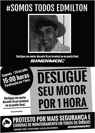 #Somos todos Edmilton. Desligue seu motor por 1 hora