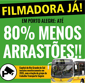 Filmadora já! Em Porto Alegre: até 80% menos arrastões!!