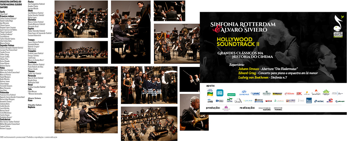 Sinfonia Rotterdam e Álvaro Sivieiro - Hollywood Sondtrack II - Grandes clássicos na história do cinema - 19 set 20h00 no Teatro Guaíra