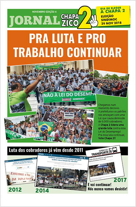 Jornal Chapa 2 Zico - Pra luta e pro trabalho continuar